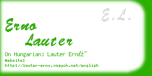 erno lauter business card